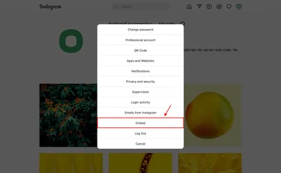Click "Embed"